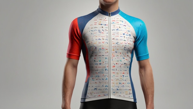 PSD camiseta de ciclismo con fondo transparente