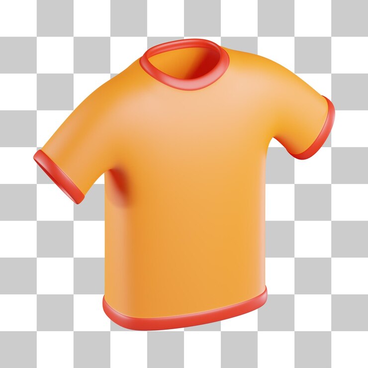 PSD camiseta de gola redonda ícone 3d