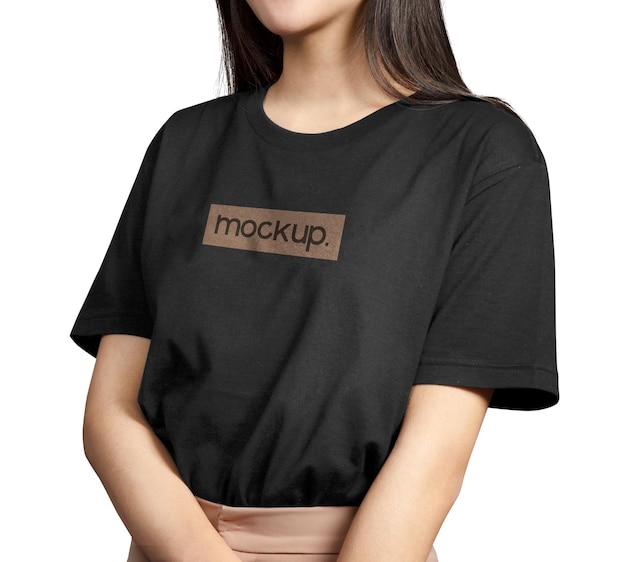 Camiseta de maquete de modelo de pose