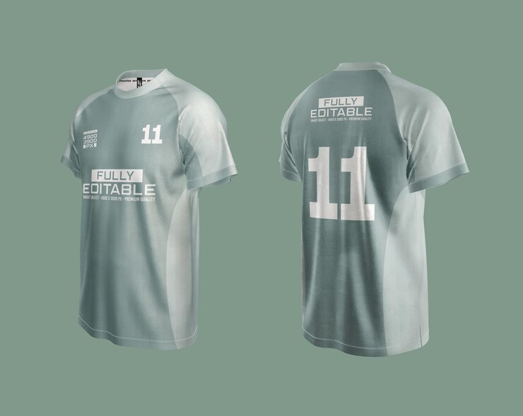 PSD una camiseta gris y blanca con el número 11 en ella