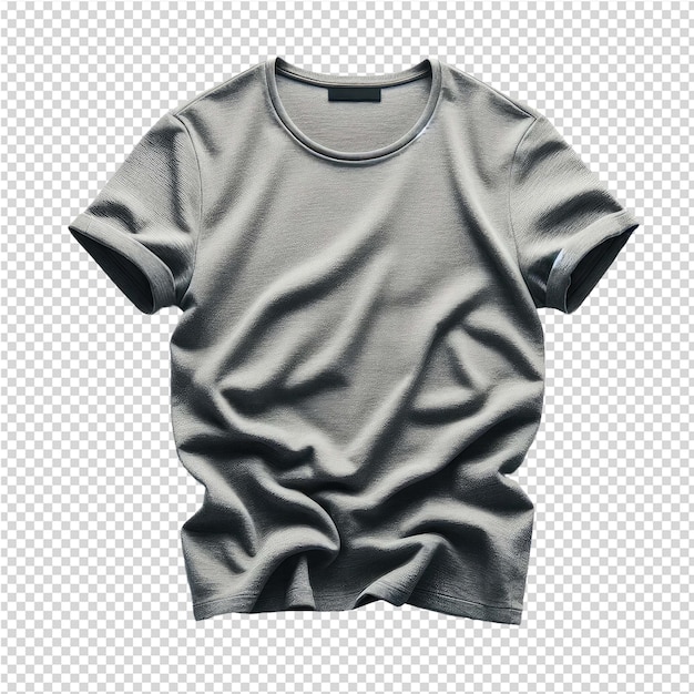 PSD una camiseta gris con un patrón gris en la parte delantera y la parte inferior derecha