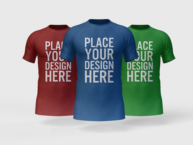 Camiseta hombre frontal 3 colores edición completa edición fácil