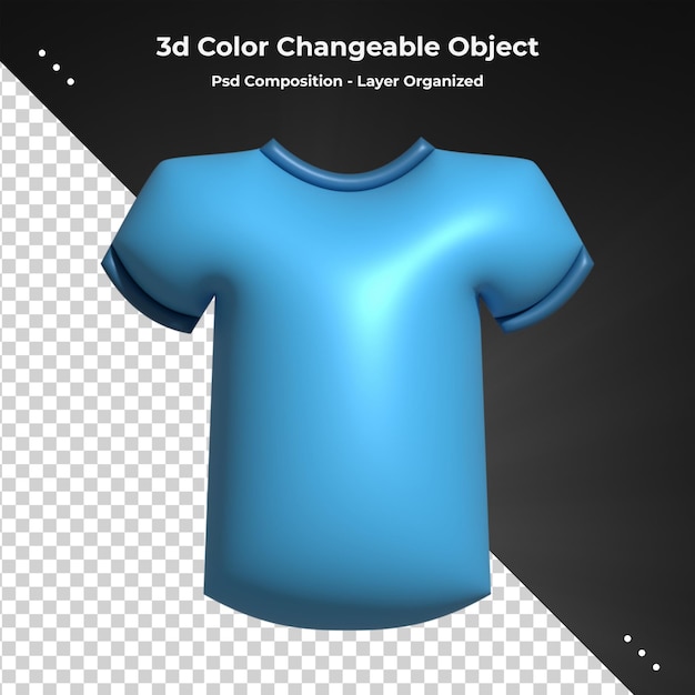 camiseta limpa isolada frente e verso renderização em 3d