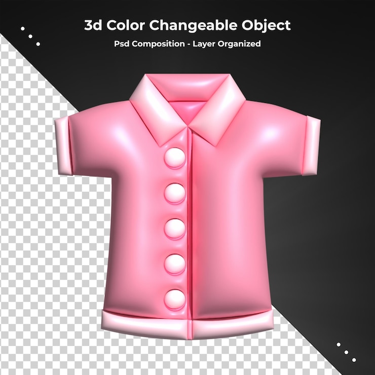 PSD camiseta limpa isolada frente e verso renderização em 3d