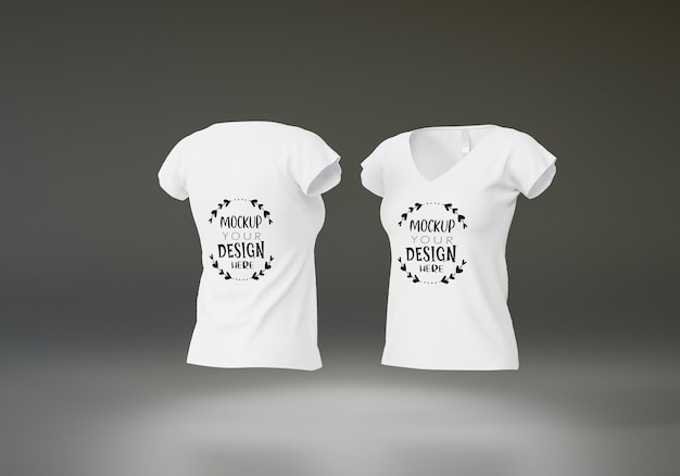 Camiseta de maqueta para publicidad 3d render psd