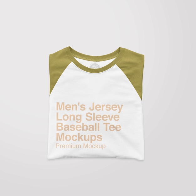 Camiseta masculina de beisebol com manga longa