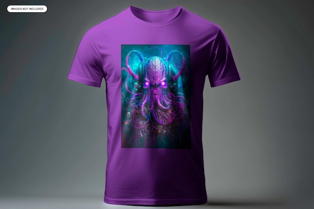 Camiseta morada con el título 'pulpo morado'