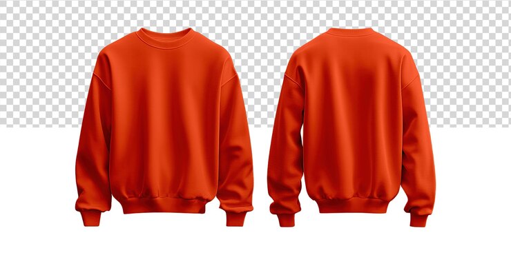 PSD camiseta naranja delantero y trasero