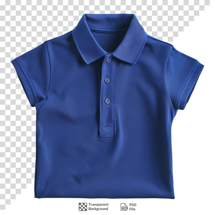 PSD camiseta de polo con fondo transparente