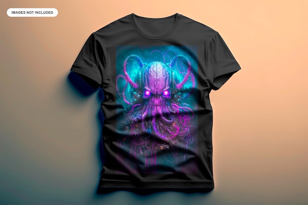 PSD una camiseta con el título 'pulpo'