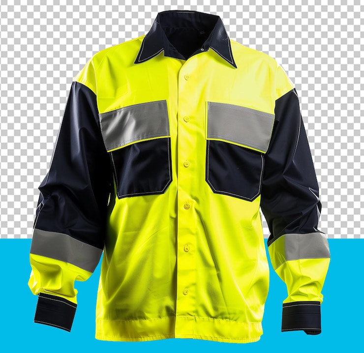 PSD camiseta de trabajo de alta visibilidad con bolsillos múltiples y rayas reflectantes ropa de seguridad