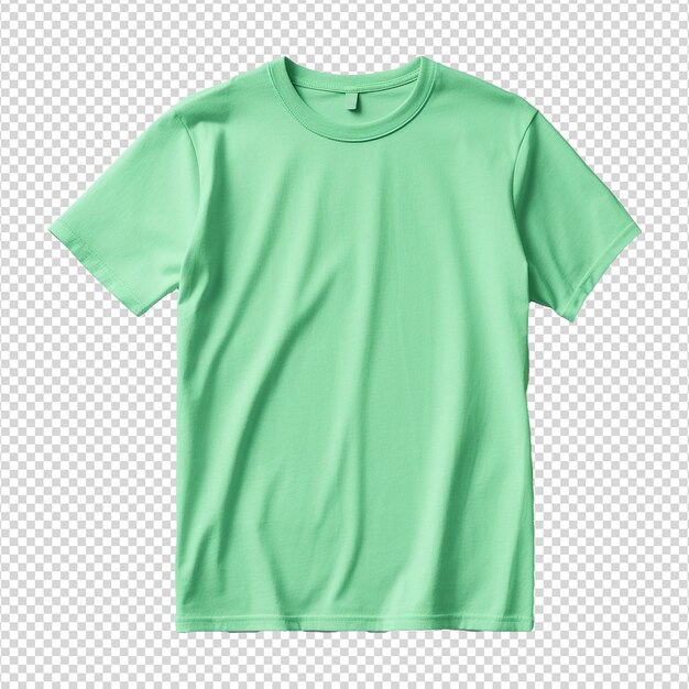 PSD camiseta verde aislada sobre un fondo transparente