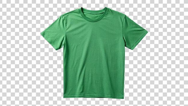 Camiseta verde aislada sobre un fondo transparente