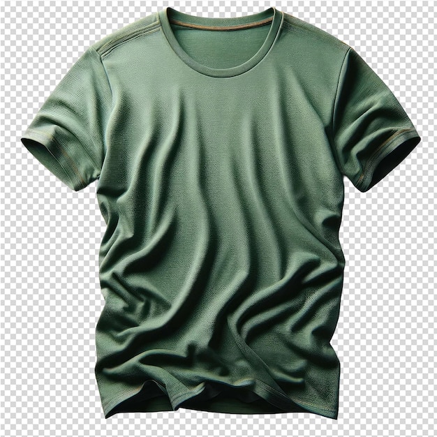 PSD una camiseta verde con un diseño verde se muestra en un fondo transparente