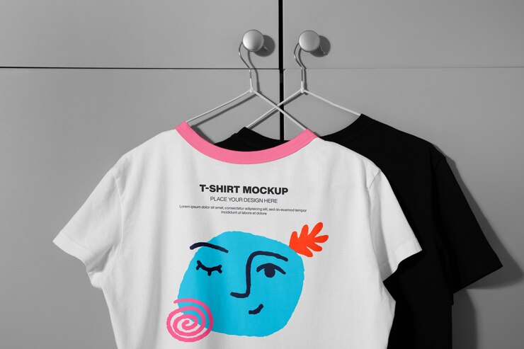 PSD camisetas geniales en maqueta de estudio