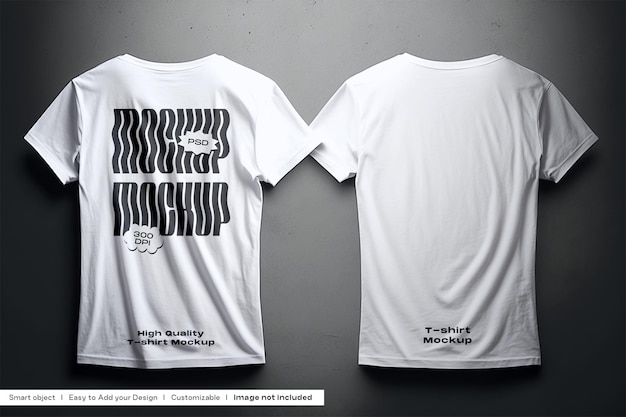 PSD camisetas mockup frente e verso branco masculino tshirt photoshop mockup 3d tshirt mockup t shirt psd