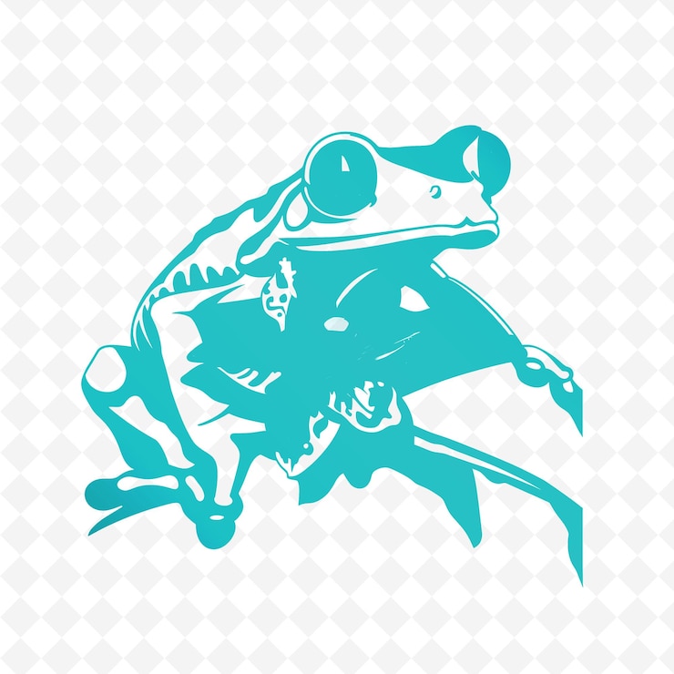 PSD camouflage de grenouille à yeux rouges avec des pétales d'orchidée de vanille et des feuilles animales et tropicales de contour