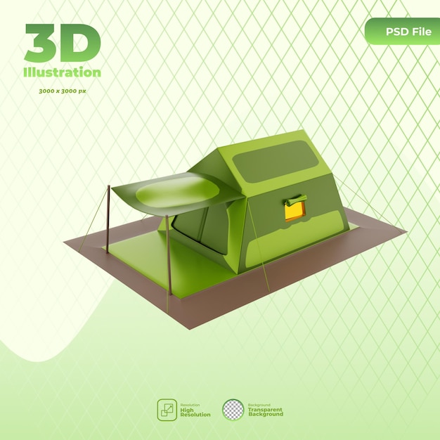 PSD camp de rendu 3d