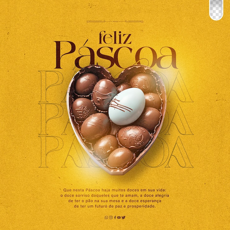 PSD campagna di pasqua sui social media di psd buona pasqua in brasile portoghese