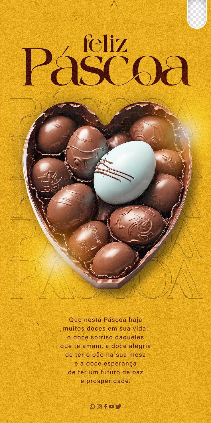 PSD campagna di pasqua sui social media di psd buona pasqua in brasile portoghese