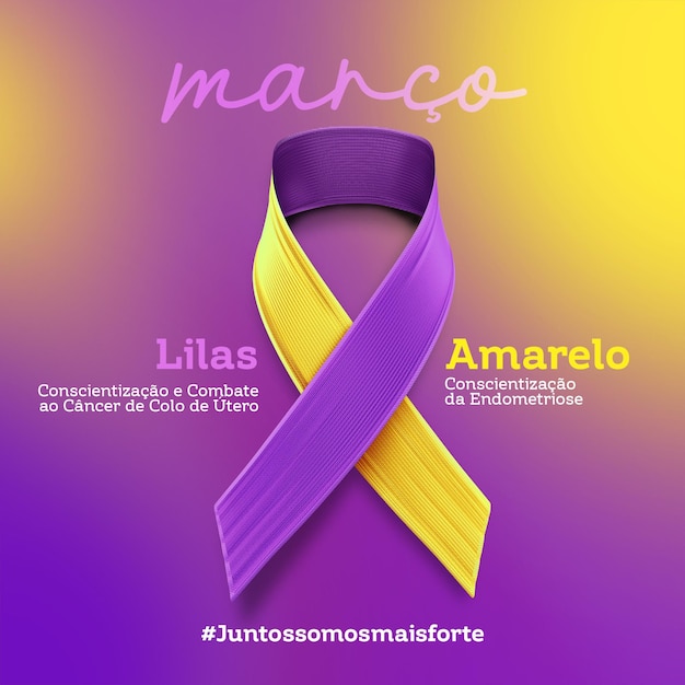 PSD campagne de modèle de médias sociaux le lilas et le jaune de mars