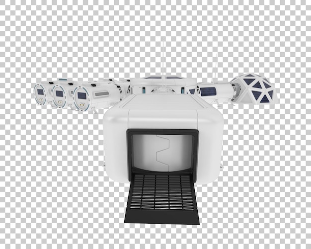Campamento spaziale isolato su sfondo trasparente illustrazione di rendering 3D
