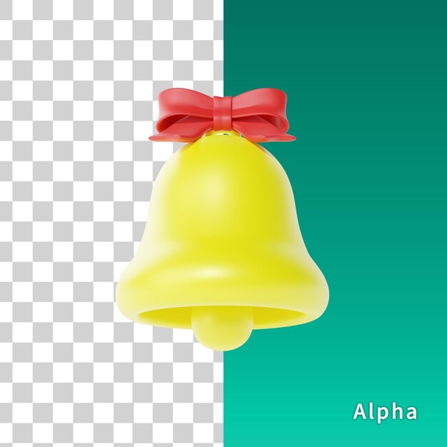 campana y pajarita render 3d