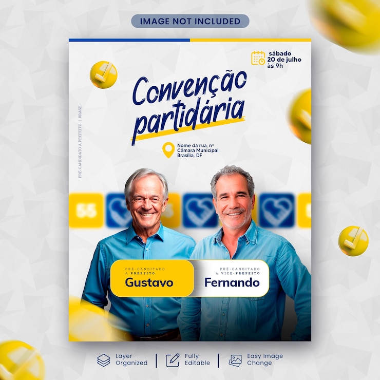 PSD la campaña política del psd en la convención electoral de brasil