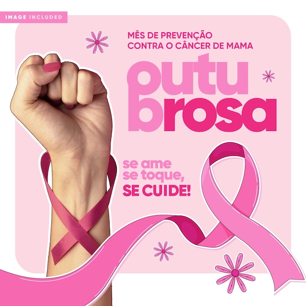 PSD campaña en redes sociales feed octubre rosa cuídate