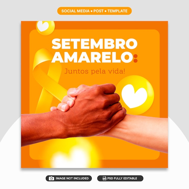 PSD la campaña de septiembre amarillo de psd en las redes sociales