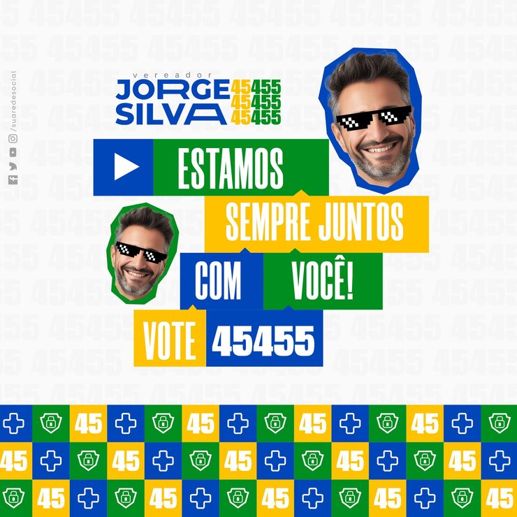 PSD campanha de marketing de mídia social nas eleições brasileiras em português