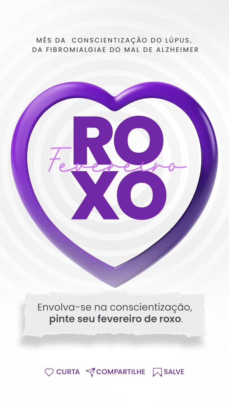 PSD campanha fevereiro roxo media social campanha purple februário media social