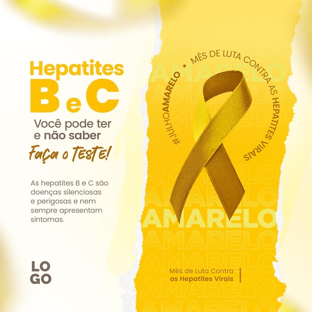 Campanha julho amarelo mes de luta contra as hepatites virais