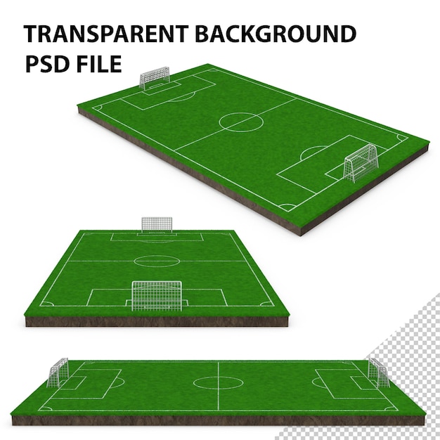 Campo da calcio con porta PNG