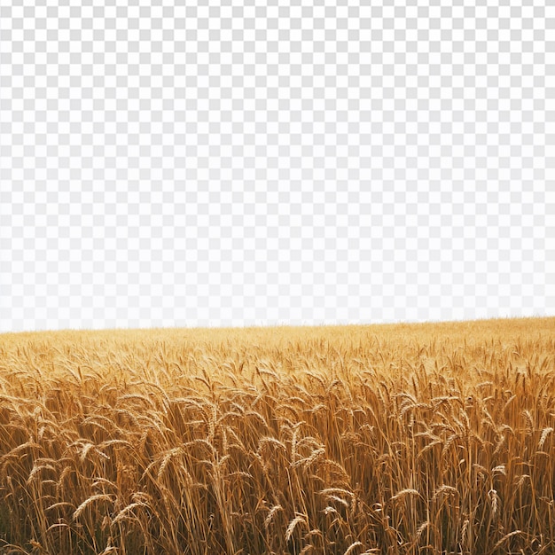 Campo de trigo isolado em fundo branco para uso criativo