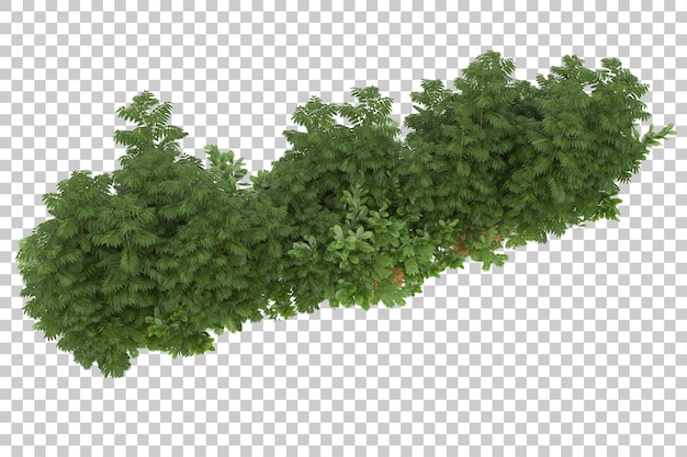 campo in erba per composizione isolata su sfondo con maschera illustrazione di rendering 3d