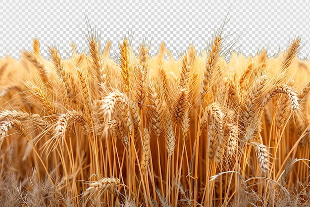 Campo de trigo aislado en fondo transparente granja de trigo png generativo ai