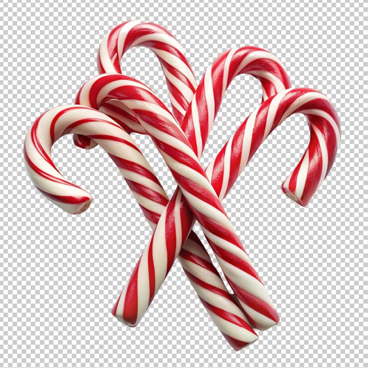 PSD caña de dulces de navidad