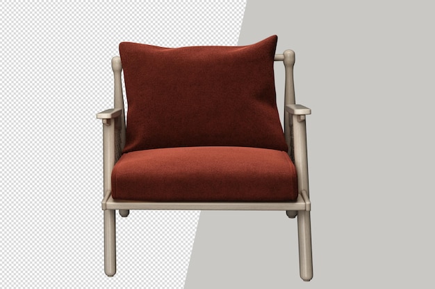 Canapé isolé en rendu 3d