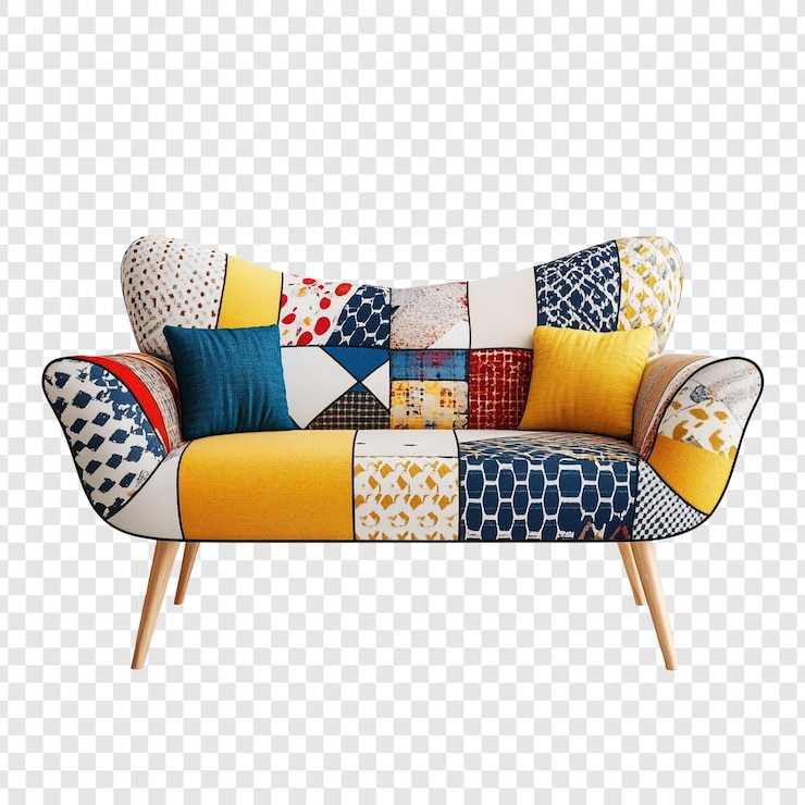 PSD canapé en patchwork