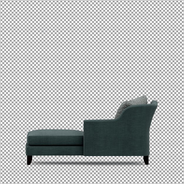 Canapé en rendu 3D isolé