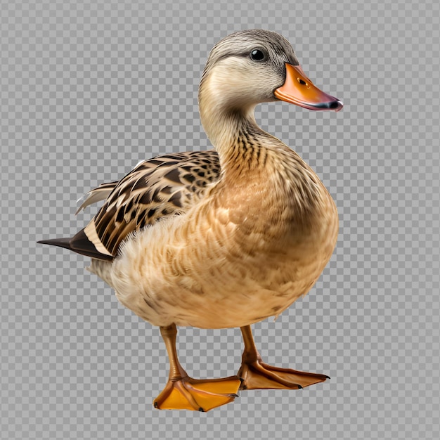 PSD canard isolé sur fond transparent canard de village découpé png ai génératif