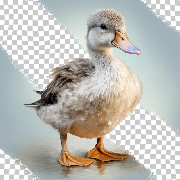 PSD un canard seul sur un fond transparent