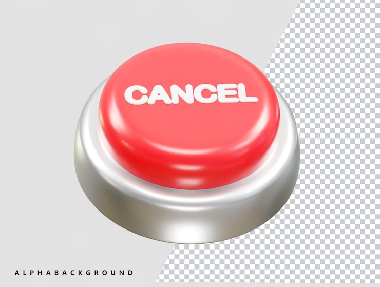 PSD cancelar ícone renderização 3d rejeitado ícone elemento de ilustração