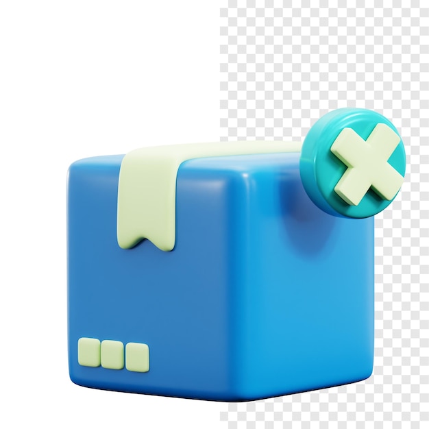 Cancelar el pedido Ilustración de icono 3D