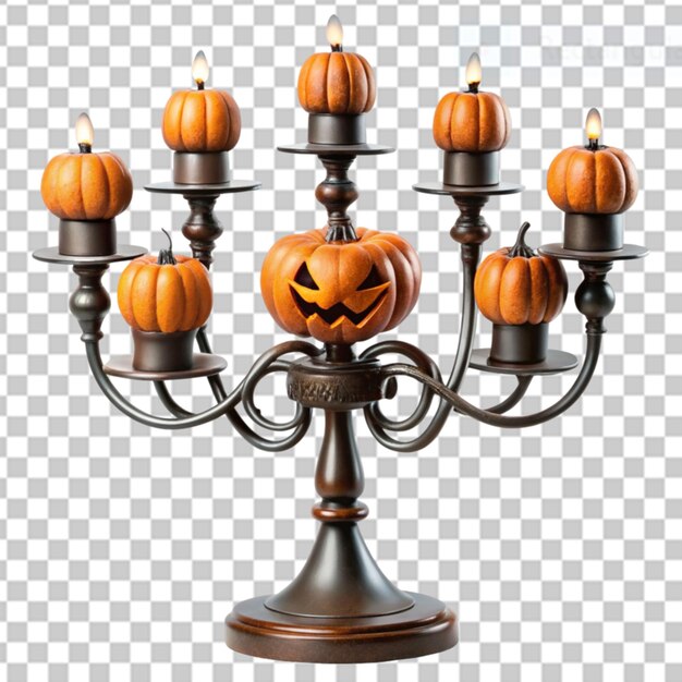 PSD candelabra halloween en un fondo transparente