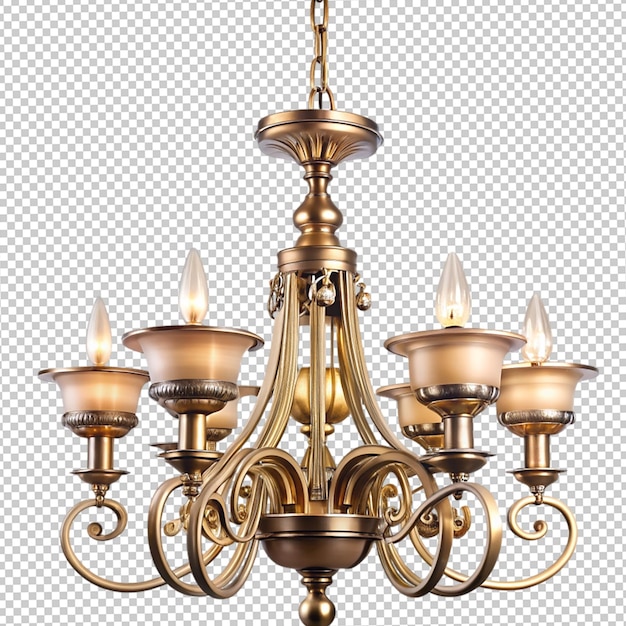Candeliere sul soffitto isolato su sfondo bianco lampada sospesa luce pendente illustrazione 3D