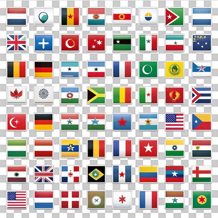 PSD candidatos da organização de bandeira isolados em fundo transparente