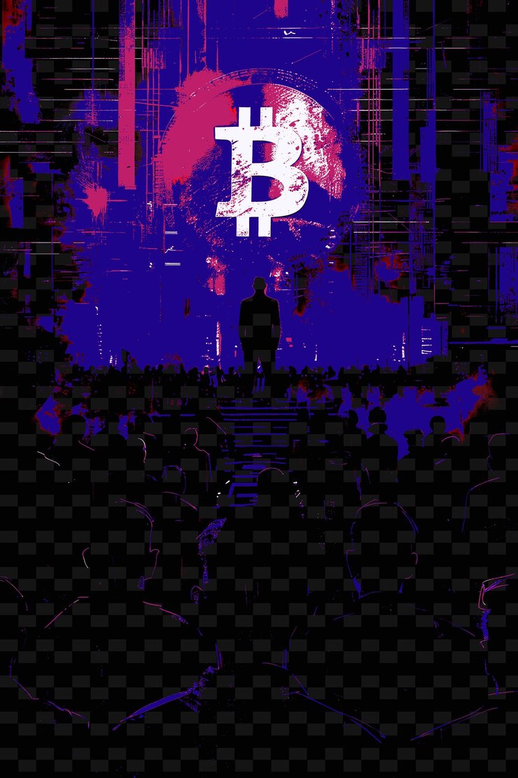 PSD candidatos que participan en un q de linkedin sobre los diseños de ideas de ilustración plana de las criptomonedas