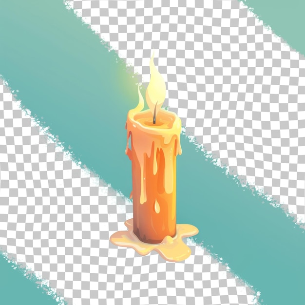 PSD a candle with a flame on it that is lit